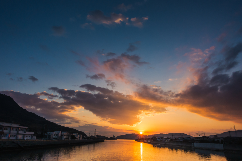 冬の夕陽