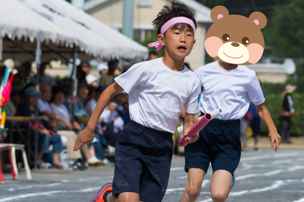 運動会に駆り出されたカメラマン
