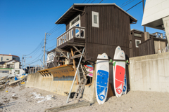 サーフボードの家