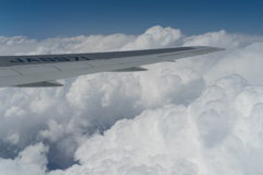 飛行機上空