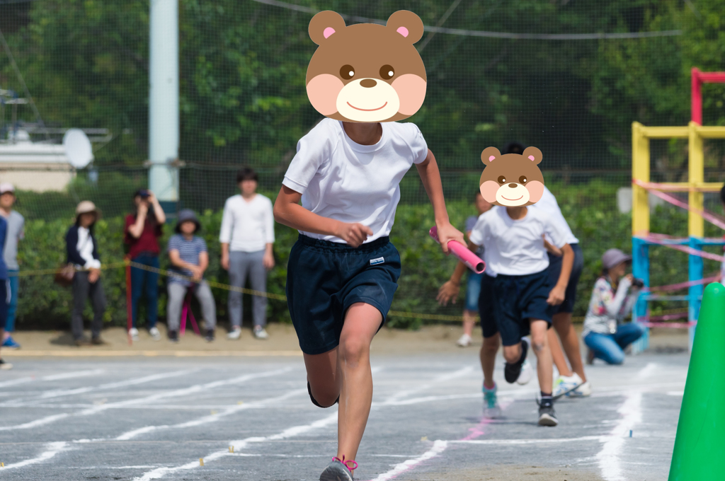運動会に駆り出されたカメラマン