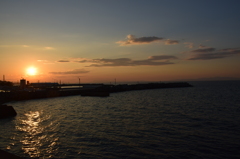 夕日