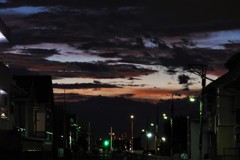 台風去りし後の西空