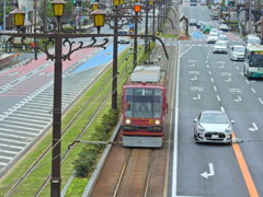 路面電車とシトロエン