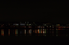 夜の多摩川