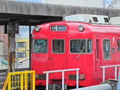名鉄の赤い電車