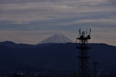 富士山の見える街