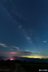 天の川と流れ星