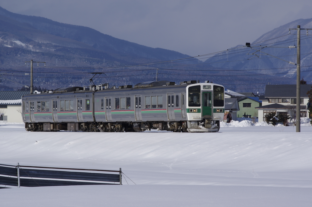 冬の晴れ間 磐越西線