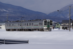 冬の晴れ間 磐越西線