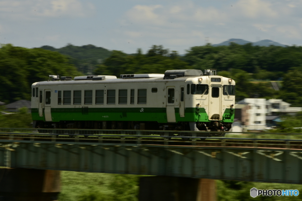 磐越東線にて試運転キハ40