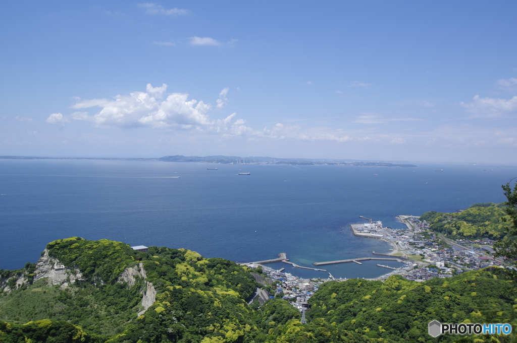 鋸山ロープウェイより東京湾