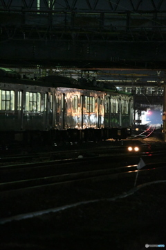 郡山駅へ入線