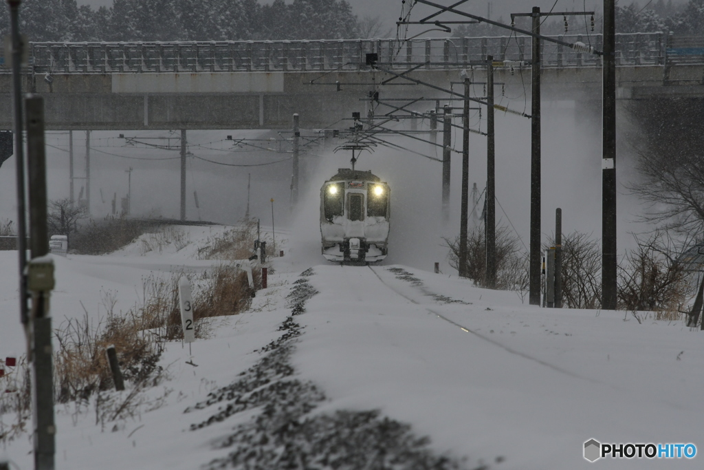 爆風雪の磐越西線