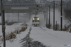 爆風雪の磐越西線