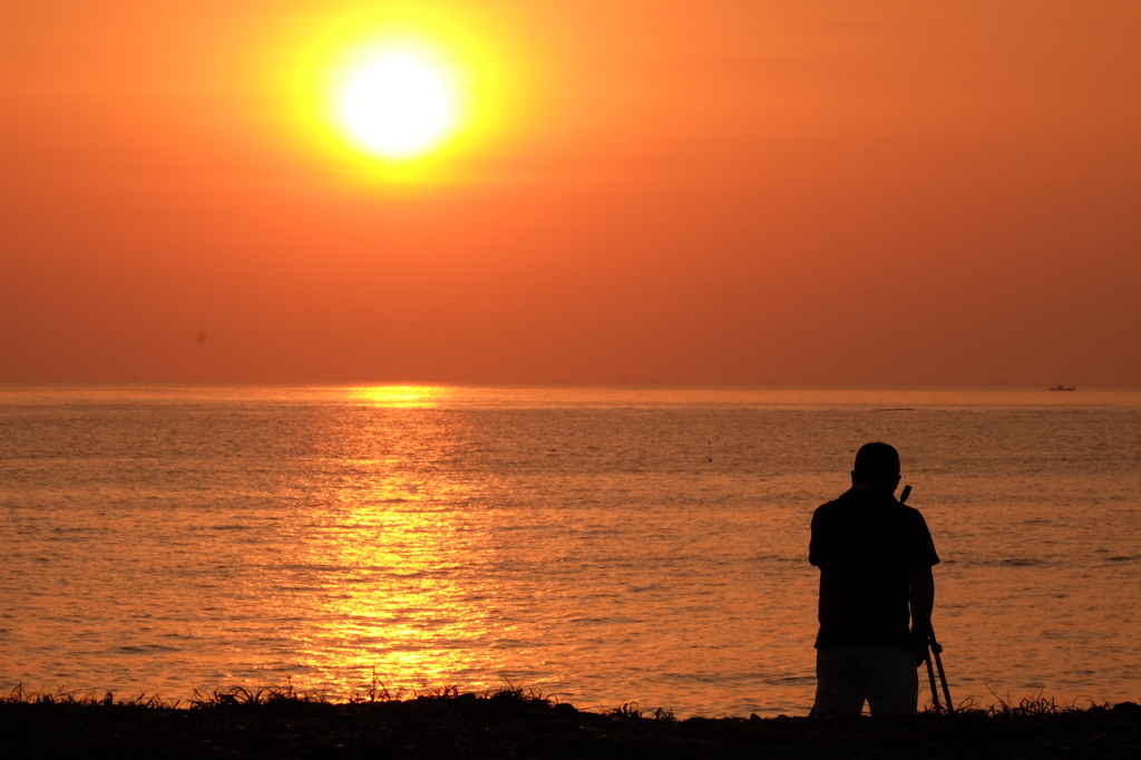 伊良湖岬夕日