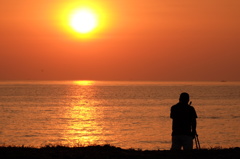 伊良湖岬夕日