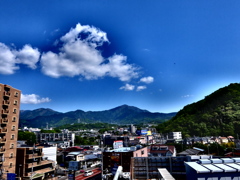 秦野万葉の湯からパチリ♫朝空
