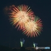 夜空で寄り添う二人