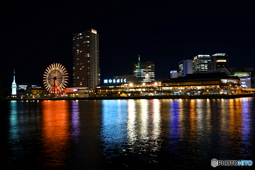 神戸　モザイクの夜景