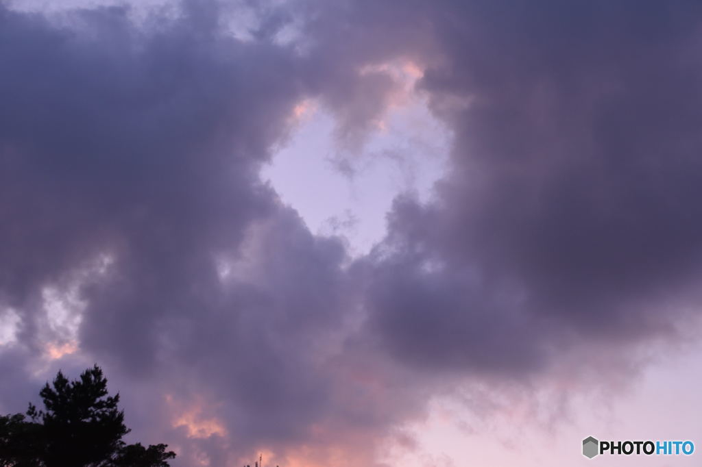 屋久島偏　屋久島は雲もハート