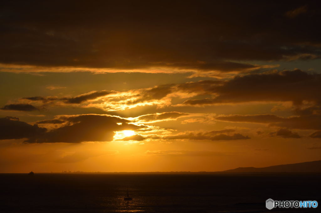 ハワイ偏　夕日１