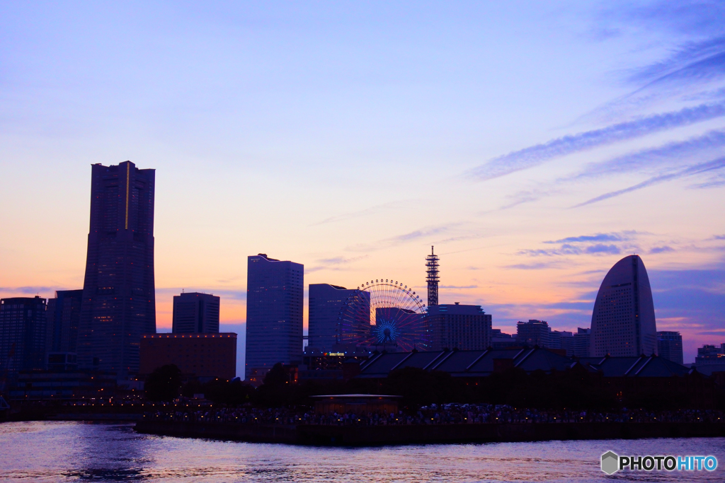 twilight sky in Yokohama