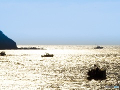 黄昏の海