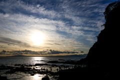 日没前の冬の江ノ島