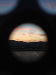夕陽ののぞきあな