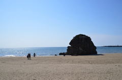 ポカポカ陽気　稲佐の浜