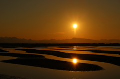 真玉海岸の夕日