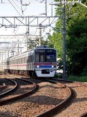 電車が見える風景