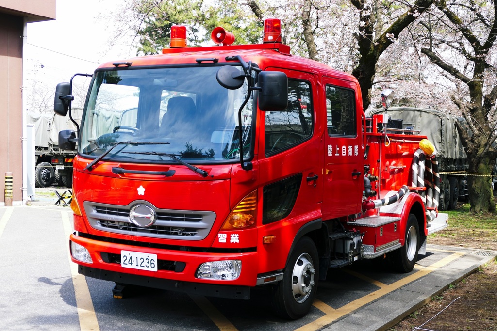 陸自、消防ポンプ班車両