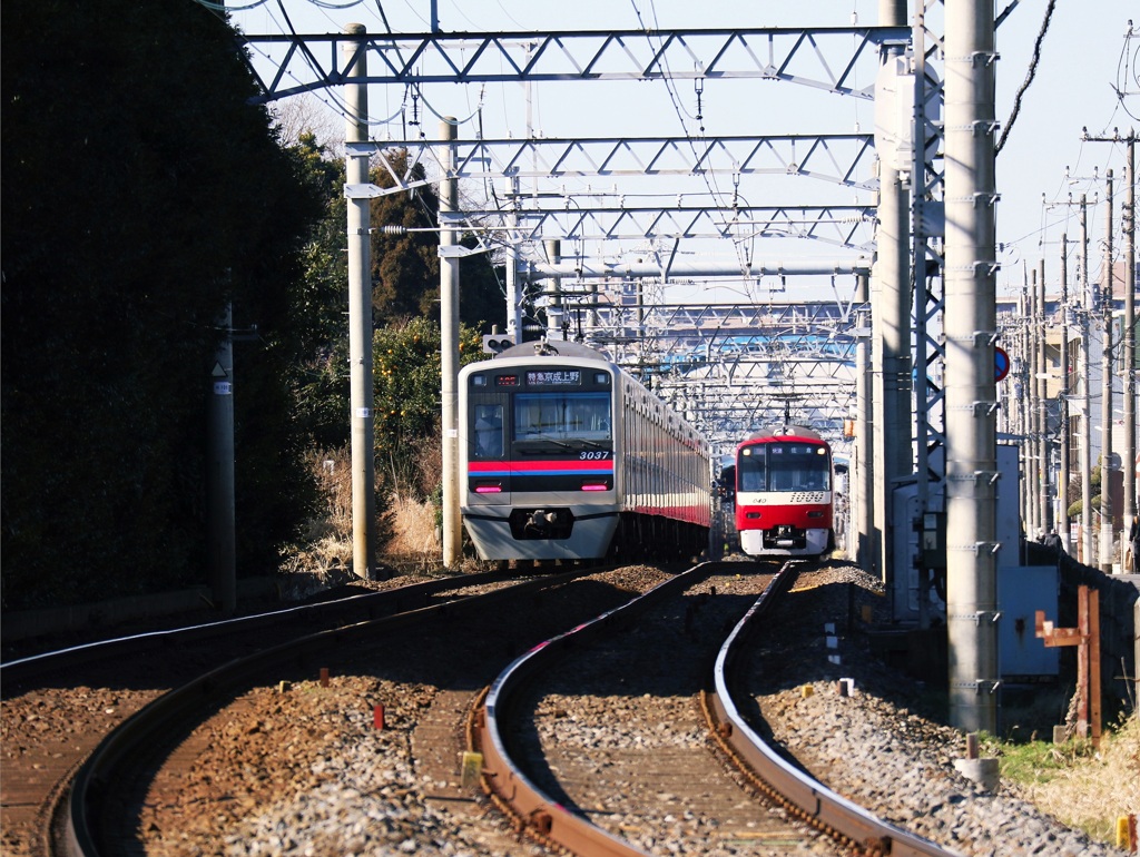 線路がある風景