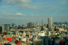 ガラス越しの風景