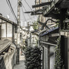 路地を照らす