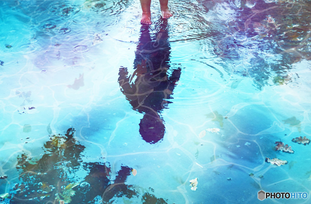 水たまり！