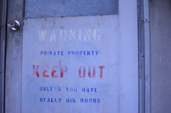 keep out