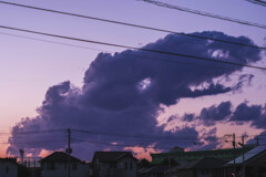 雨上がりの夕空