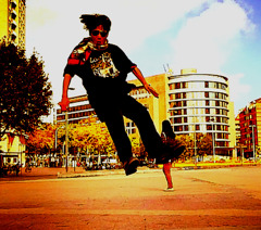 Rocklyan jumping at SANTS station ,Spain