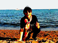 Rocklyan at the beach of Barcelona 