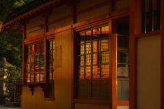 夕方の神社