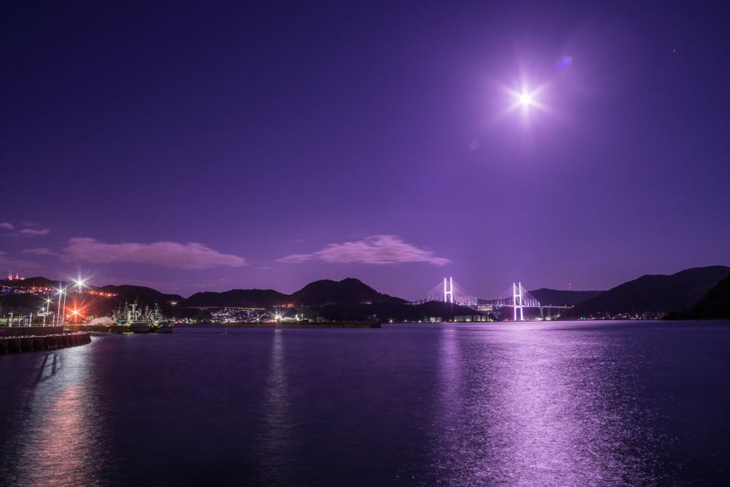 蒼い月夜