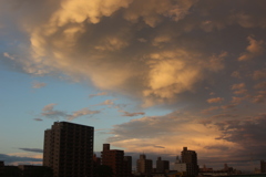 我が町の夕日