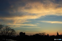矢田川の夕暮れ時