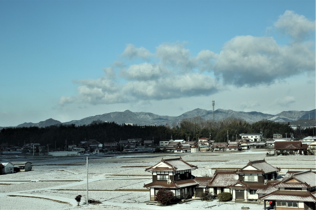 車窓　雪国！