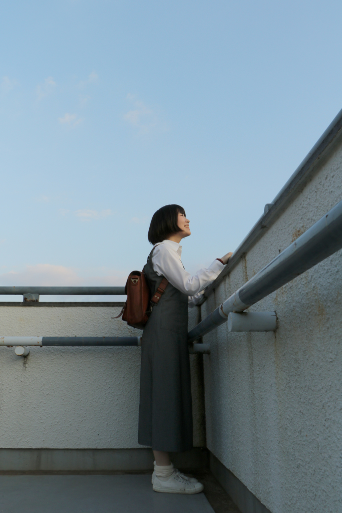 夕空の下