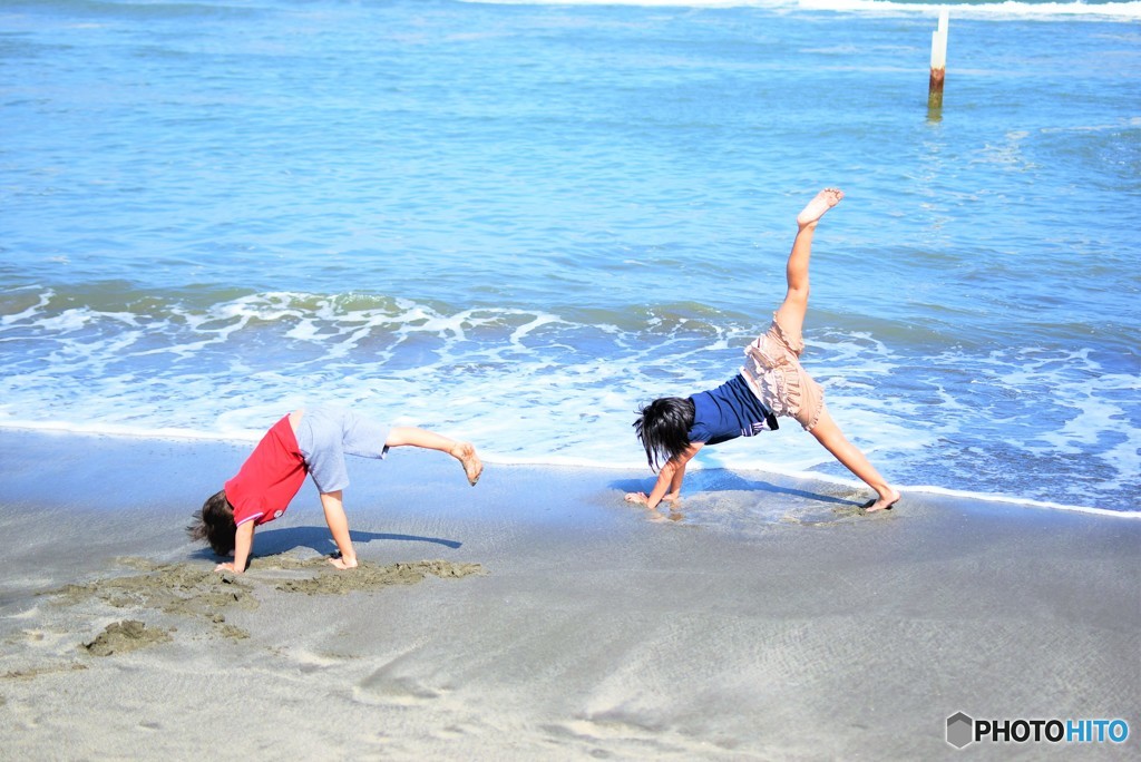 Yoga in the sea♪