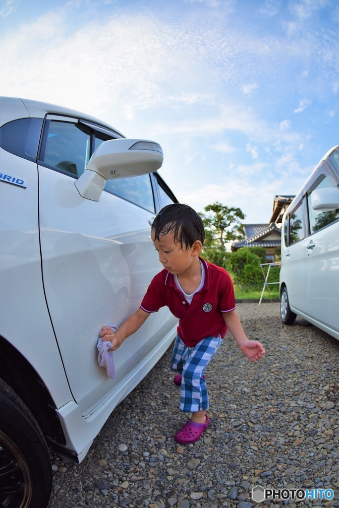 Wash tne car♪